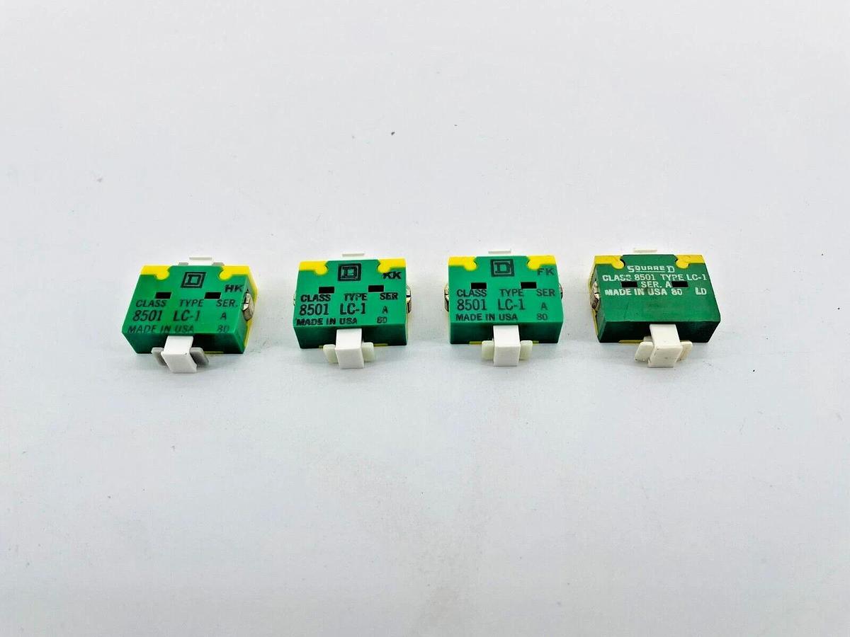Lot of 4 New Square D 8501LC1 Relay Contact Cartridge Ser A