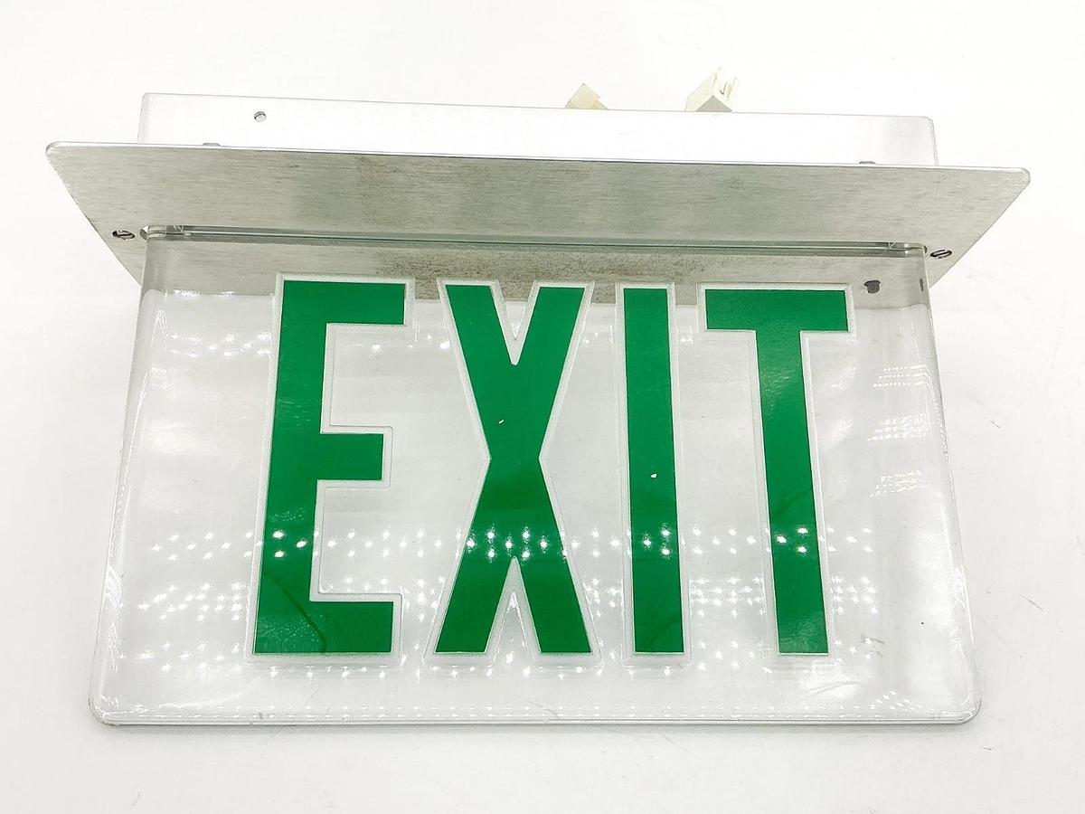 New Lithonia Lighting F2RP1GC Glass LED Exit Sign 120/277V