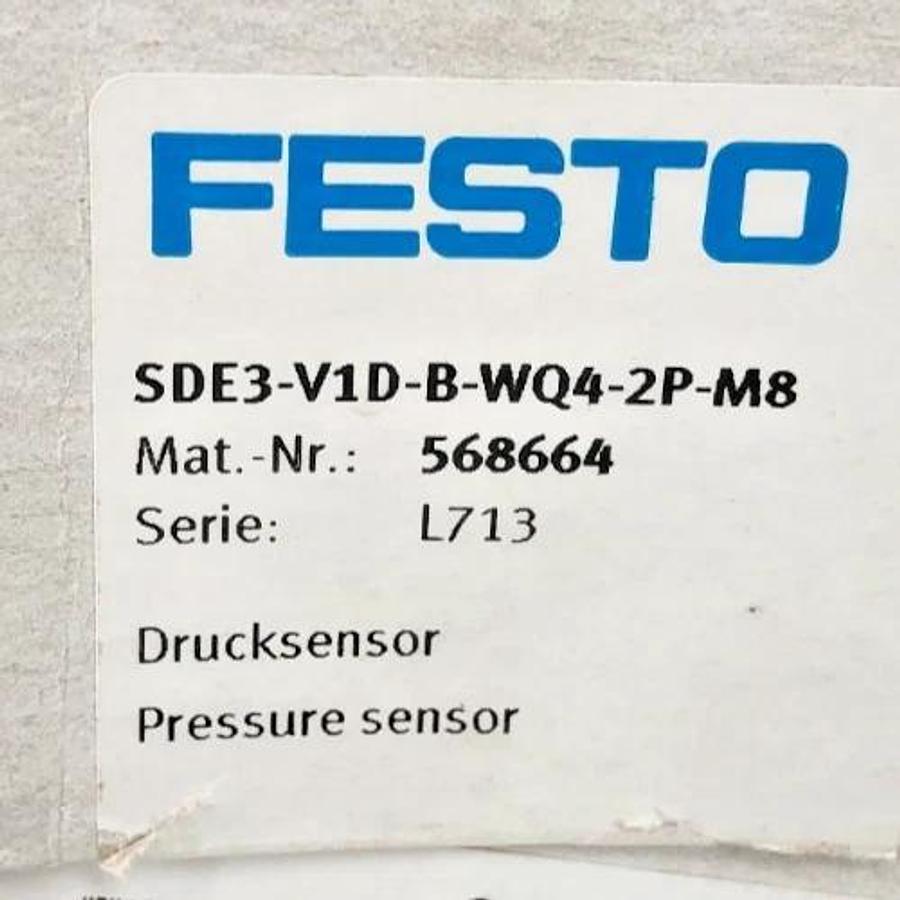 New Festo SDE3-V1D-B-WQ4-2P-M8 Pressure Sensor 24VDC 568664