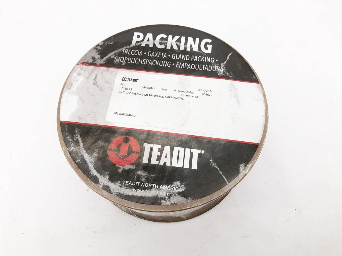 New Teadit P2030.12 Packing Meta-Aramid Fiber w/ PTFE 2030 1/2" 5LB Reel
