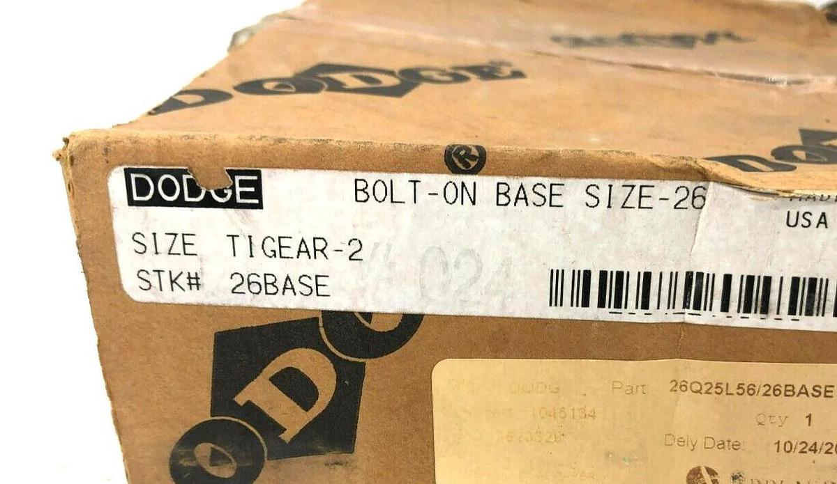 New Dodge 26BASE Gear Box Base Size 26 - No Hardware