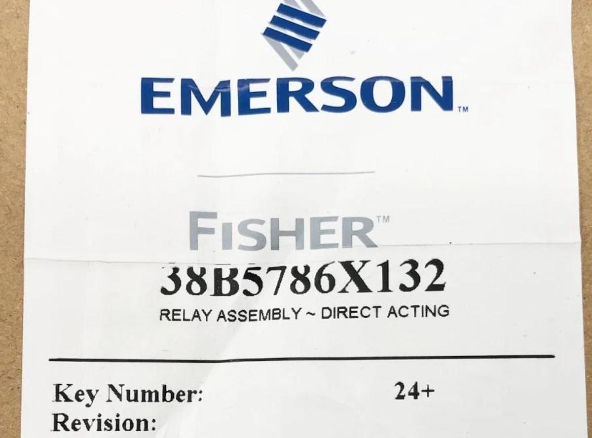 New Emerson Fisher 38B5786X132 Direct Acting Relay C