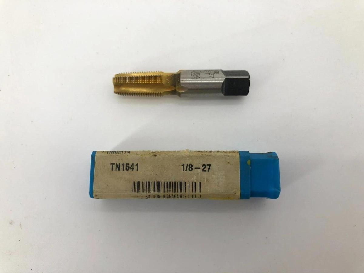 Used New Union Butterfield 6007587 TN1541 Straight Flute Pipe Tap, 1/8-27 Thread