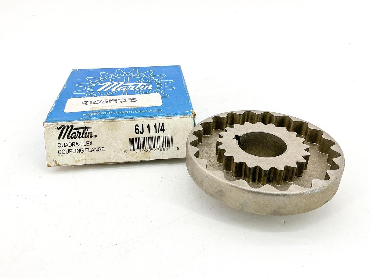 New Martin 6J 1 1/4 Quadra-Flex Coupling Flange 1-1/4" Bore 6000RPM