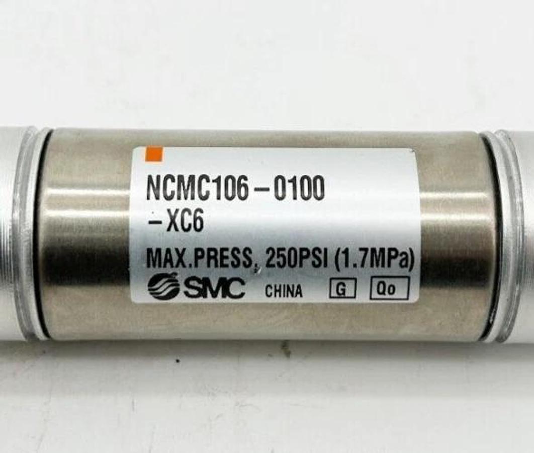 New SMC NCMC106-0100-XC6 Pneumatic Cylinder 250PSI