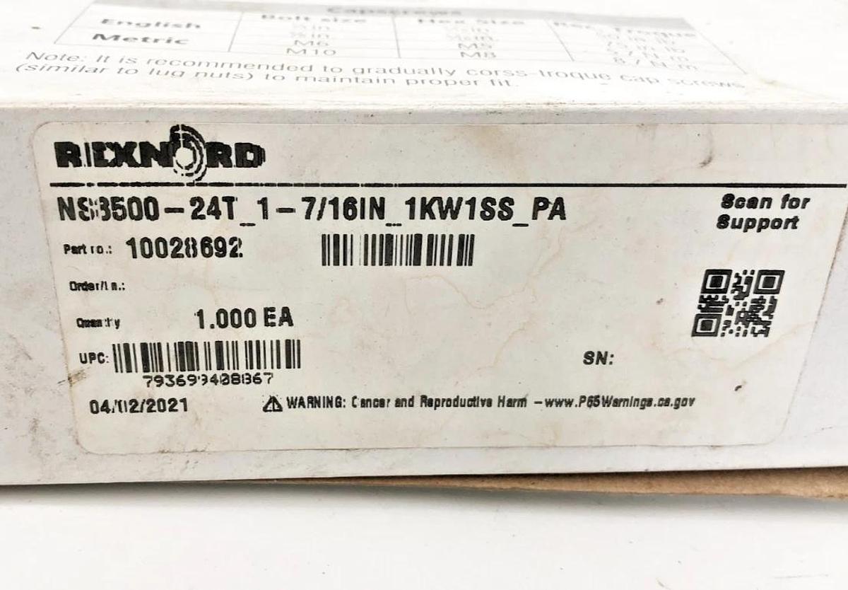 New Rexnord NS8500-24T_1-7/16IN_1KW1SS_PA Sprocket 10028692
