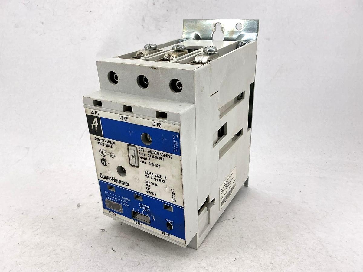 Used Cutler-Hammer W200M4CFCY7 Advantage Starter 3-Phase 135A 120V 60HZ