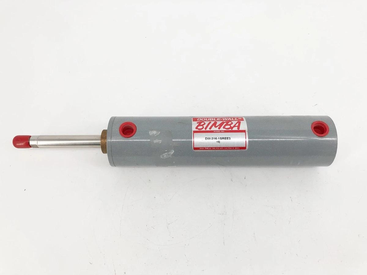 New Bimba DW-316-1SREE3 Double Wall Cylinder 2" Bore 6" Stroke 200psi - No Box