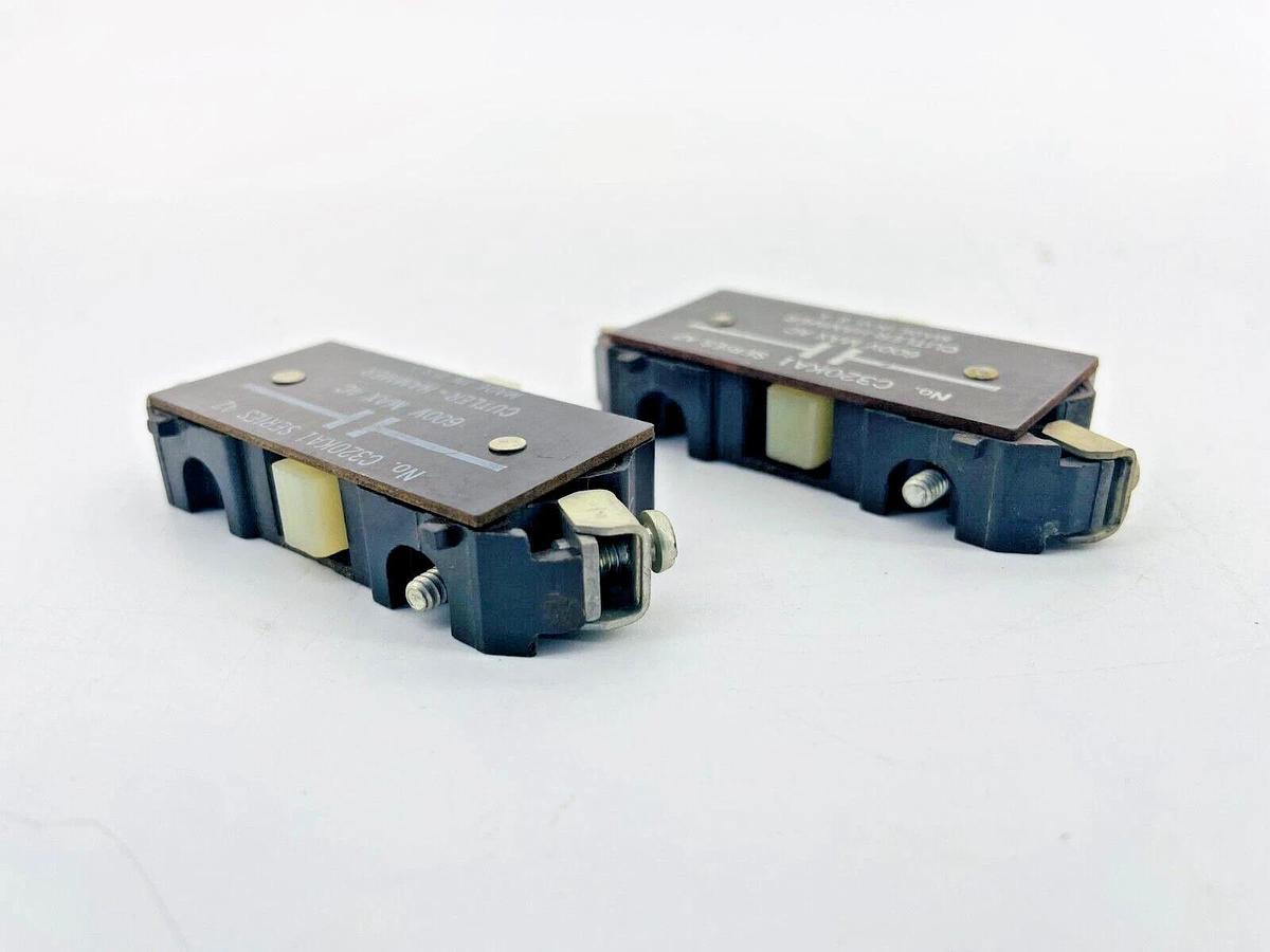 Used Lot of 2 Cutler Hammer C320KA1 Auxiliary Contact 600V