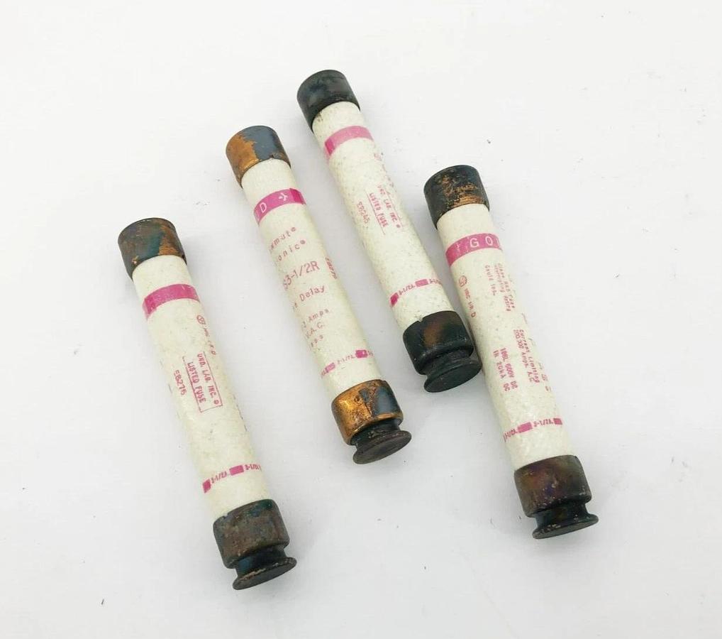 Used Lot of 4 Gould TRS 3-1/2R Time Delay Fuses 3-1/2A 600VAC Class RK5