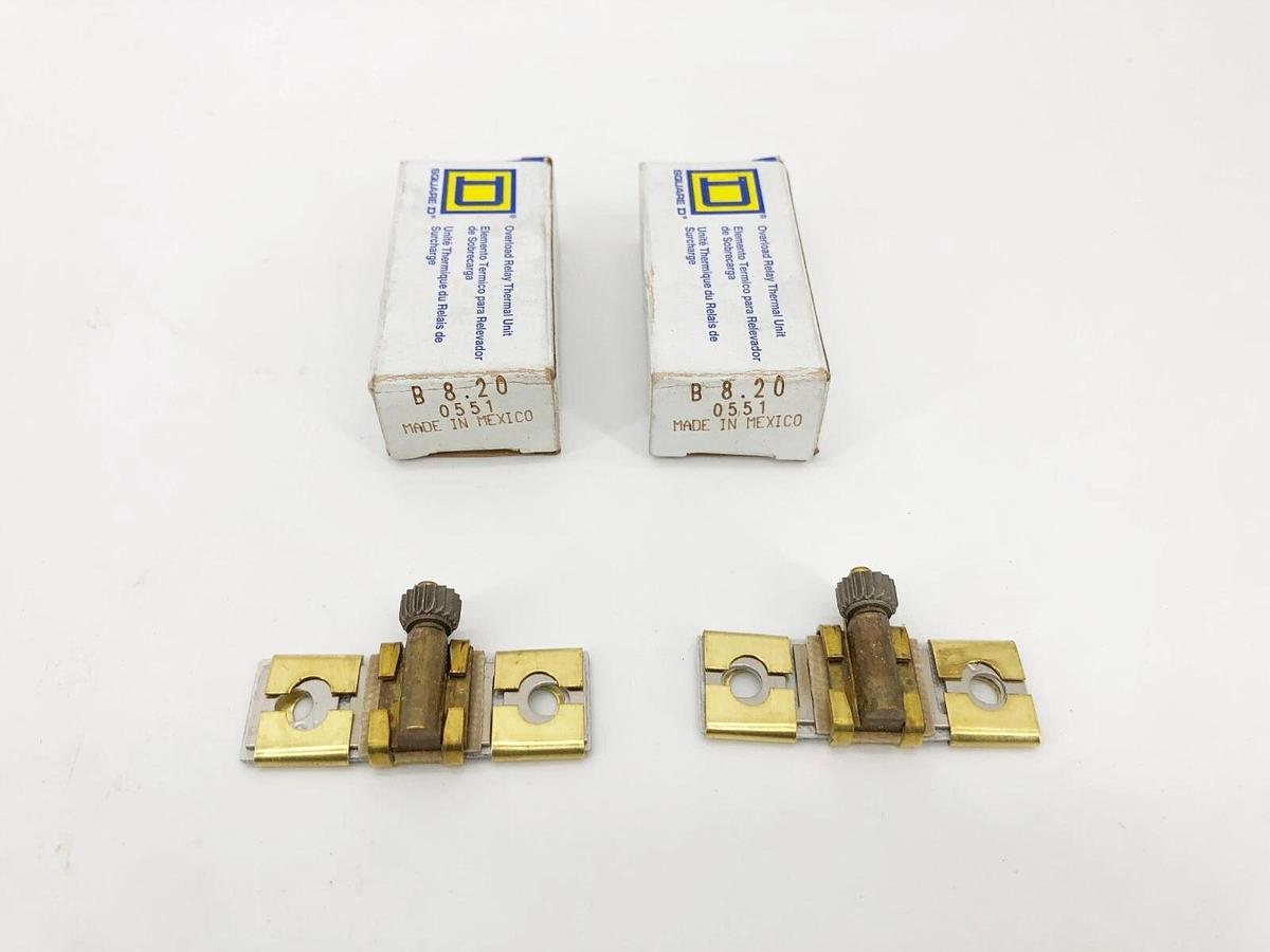 Lot of 2 New Square D B8.20 Overload Relay Thermal Units