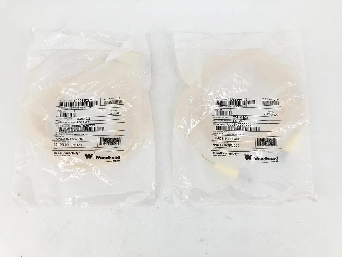 Lot of 2 New Brad Connectivity 1200660271 Micro-Change Cords 4P M/MFE 2m