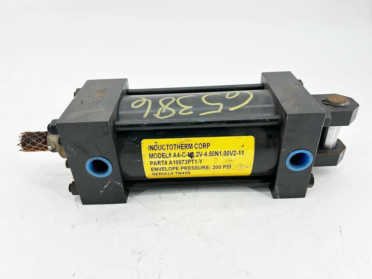 New Inductotherm Co A4-C-N3.25V-4.5N1.00V2-11 Pneumatic Cylinder 200PSI