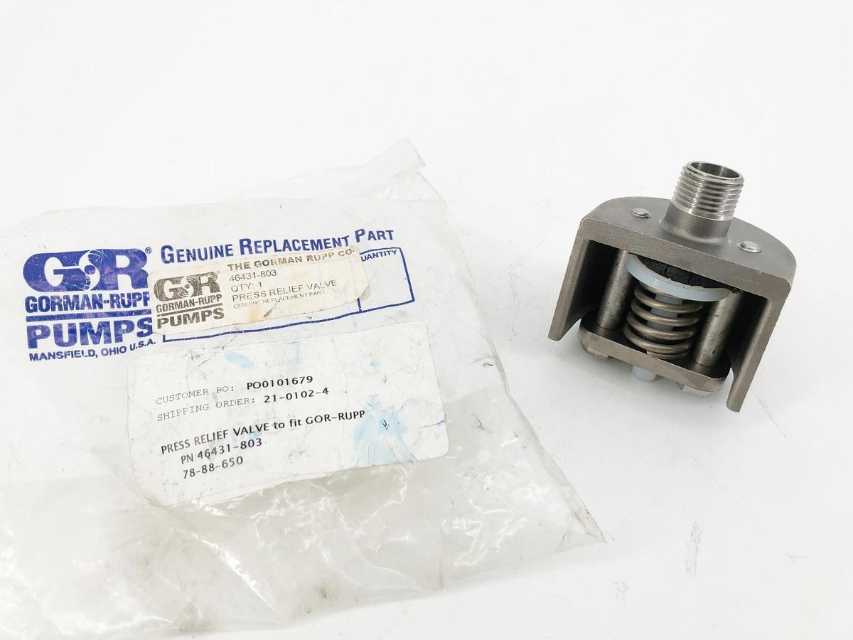 New Gorman Rupp 46431-803 Pressure Relief Valve