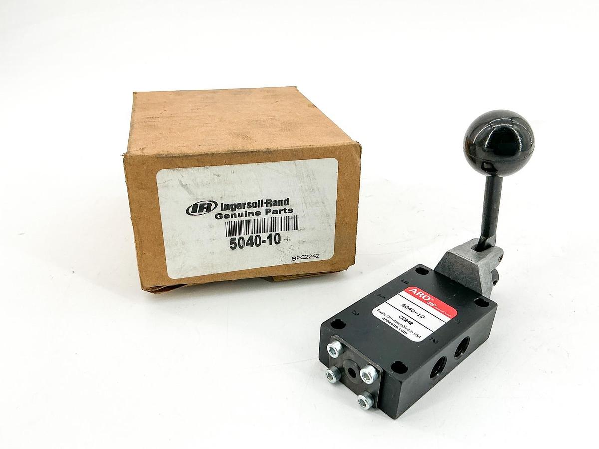 New Ingersoll Rand 5040-10 Manual Control Valve 4-Way 1/8" Ports