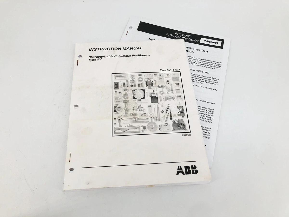 New ABB AV1121000 Pneumatic Positioner 150psi 4-20mA 34VDC