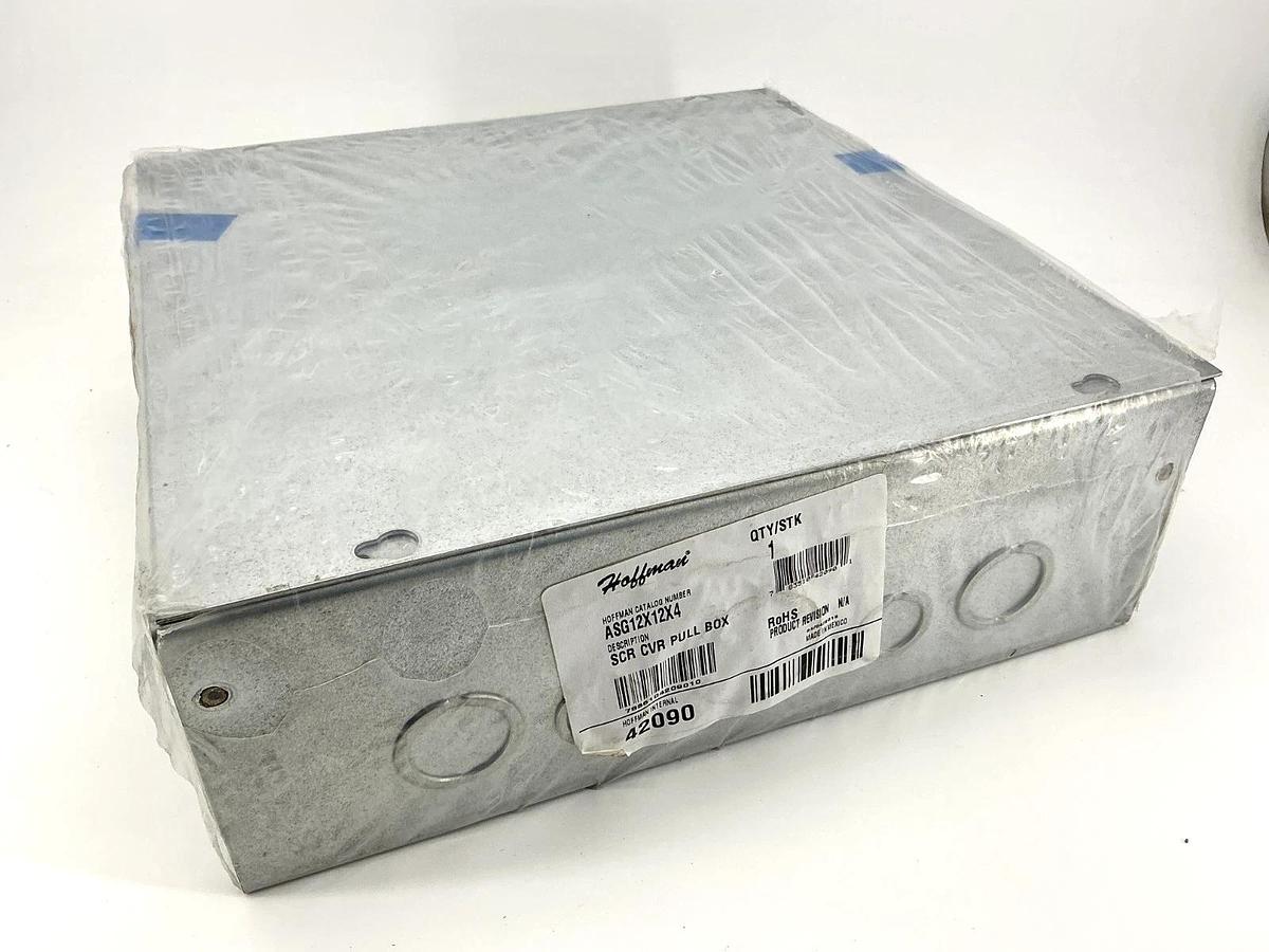 New Hoffman ASG12X12X4 Screw Cover Pull Box Enclosure 12"X12"X4" 42090