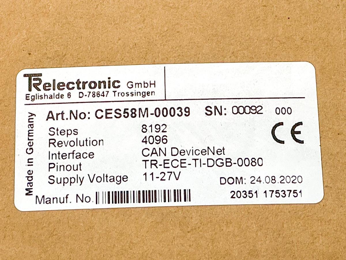 New Relectronic CES58M-00039 Rotary Encoder 11-27V