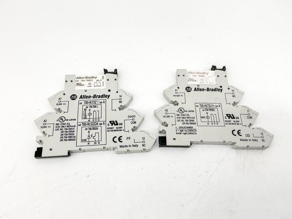 New Lot of 2 Allen Bradley 700-HLT2Z Terminal Block Relay 110/125V Ser.A -No Box
