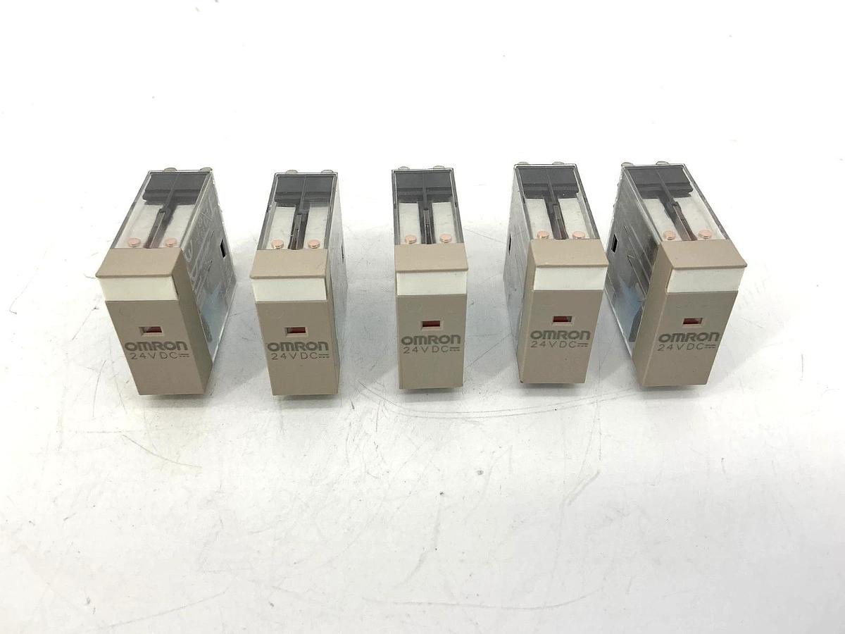 Used Lot of 5 Omron G2R-2-S DC24 Power Relay 2-Pole 8-Pin 5A 250VAC Coil 24VDC