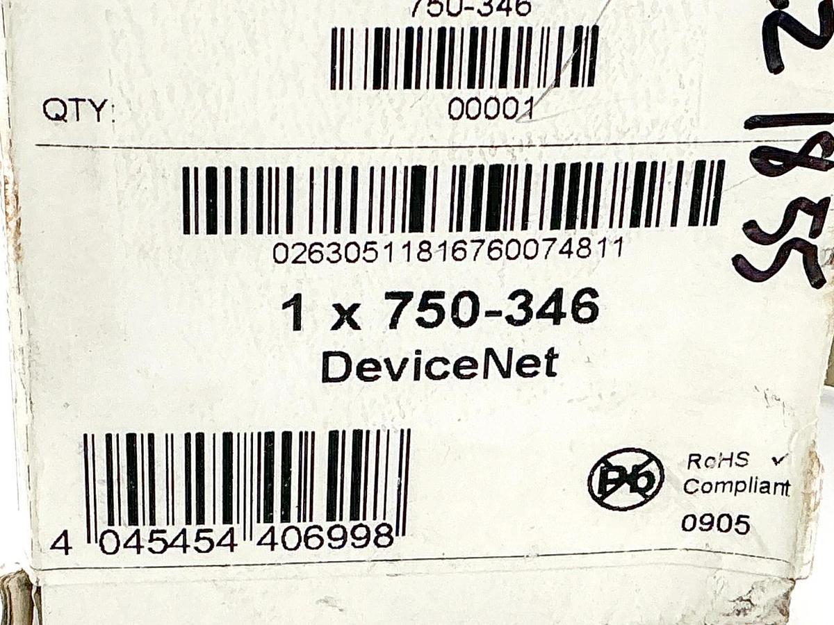 New Wago 750-346 FC Devicenet Module 24VDC