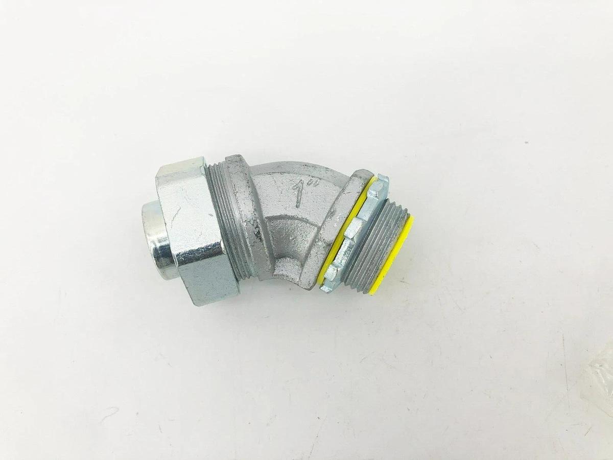 New Hubbell Raco 3564 Insulated Connector 1" 45 Deg. 3LL17