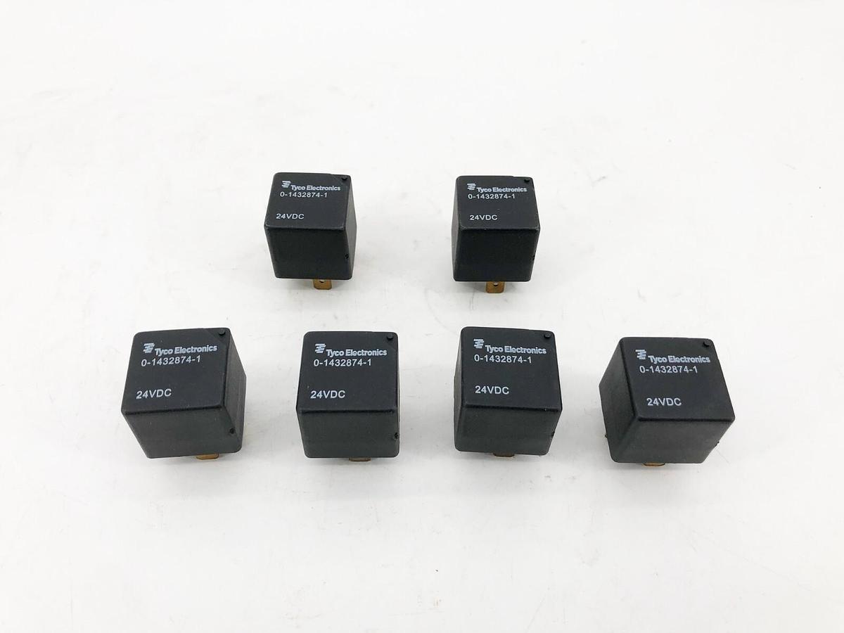 Lot of 6 New Tyco Electronics 0-1432874-1 Relays 24VDC