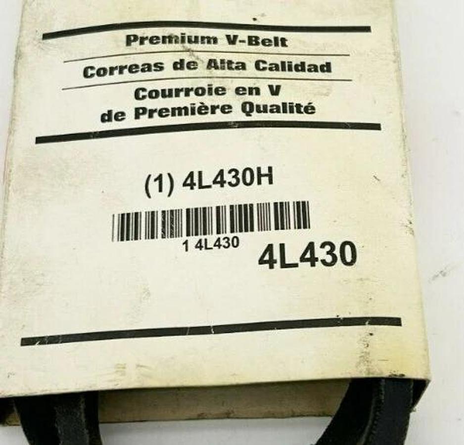 Lot of 4 New Dayton 4L430H Premium V-Belts