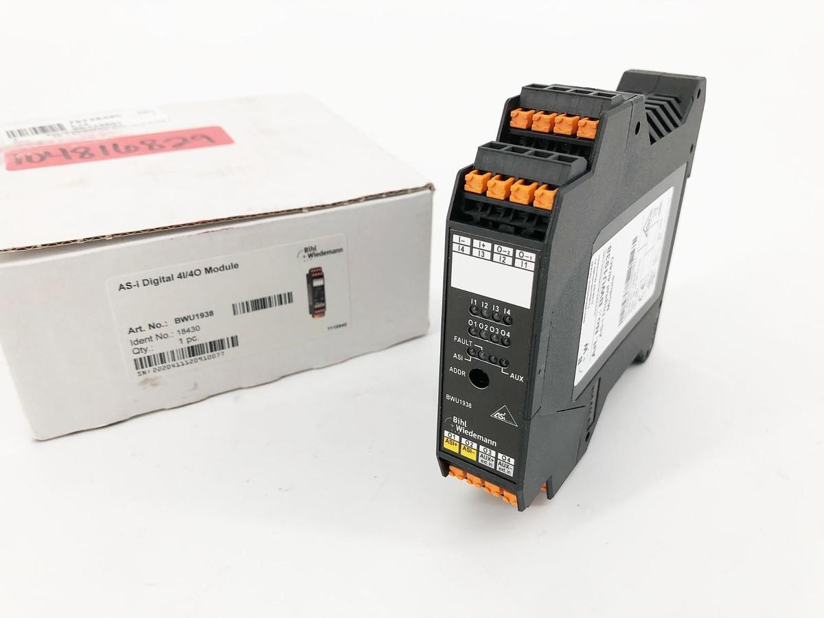 New Bihl+Weidemann BWU1938 ASi Digital 4I/4O Module IP20 22.5mm 18430