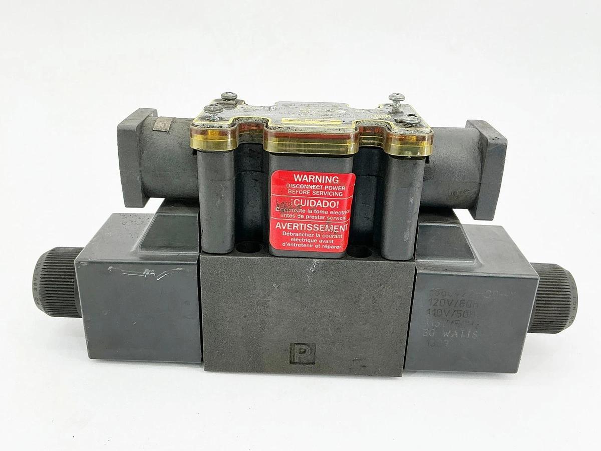 Used Parker D1VHW004CNYG5 Solenoid Valve 110/120V 50/60Hz 5000PSI 91