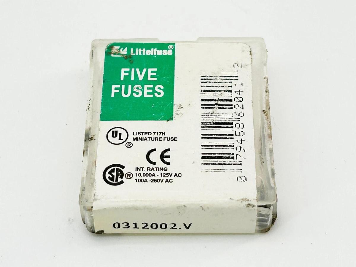New Lot of 10 Littelfuse 0312002.V Glass Fuse 2A 250V 6.3X32MM