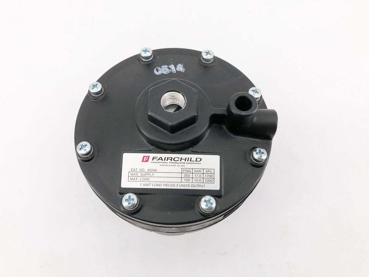 New Fairchild 4524A Pneumatic Volume Booster 250psi Supply 150psi Load