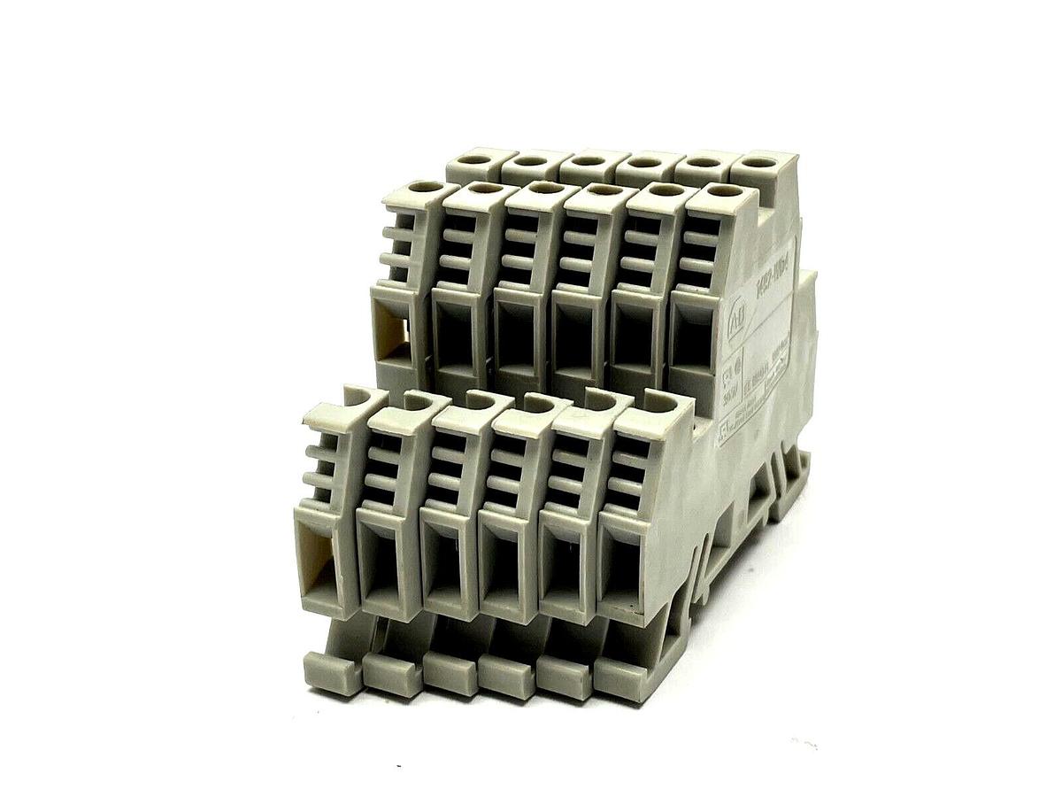Used Lot of 3 Allen Bradley 1492-DA8-4 Terminal Block 30A 600V