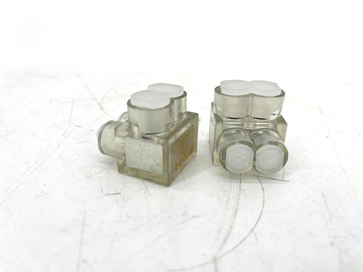 Lot of 2 New Burndy BIT-4 Insulated Multi-Tap Connector Single Sided 2-Conductor