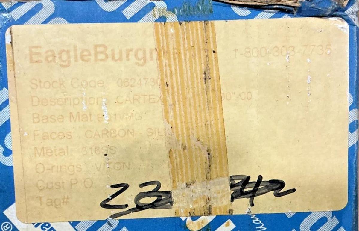 New EagleBurgmann CARTEX-ABPN/2.000"-00 Mechanical Seal 062473001 Flush 3/8NPT