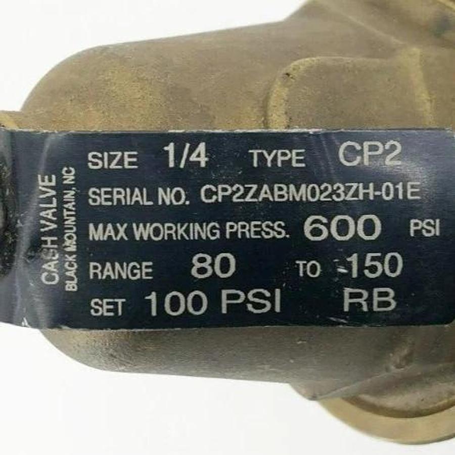 Used Cash Valve CP2 1/4" Rotary Screw Compressor Pilot Valve 100psi Set Pressure