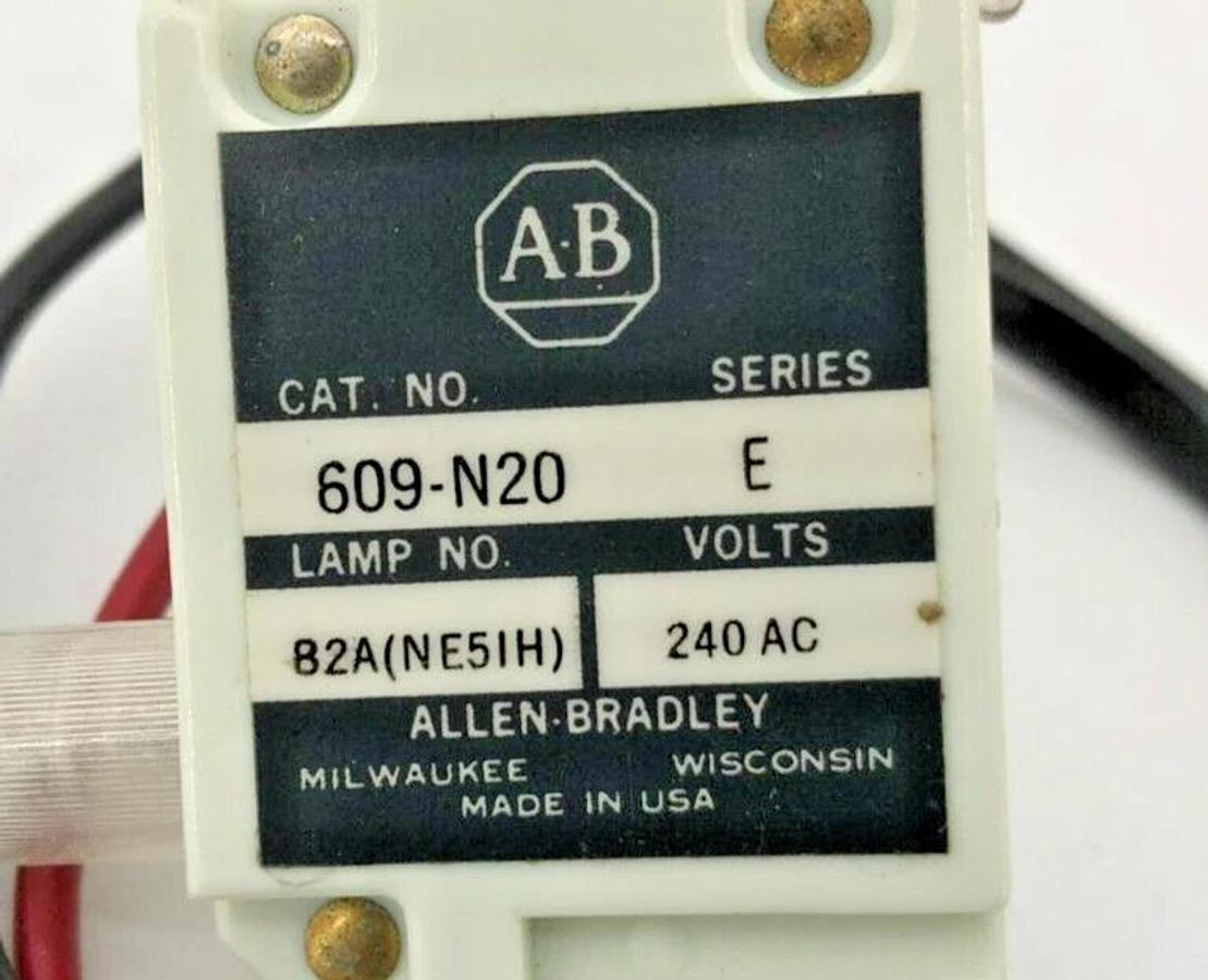 New Allen Bradley 609-N20 Ser. E Pilot Light Kit 240V