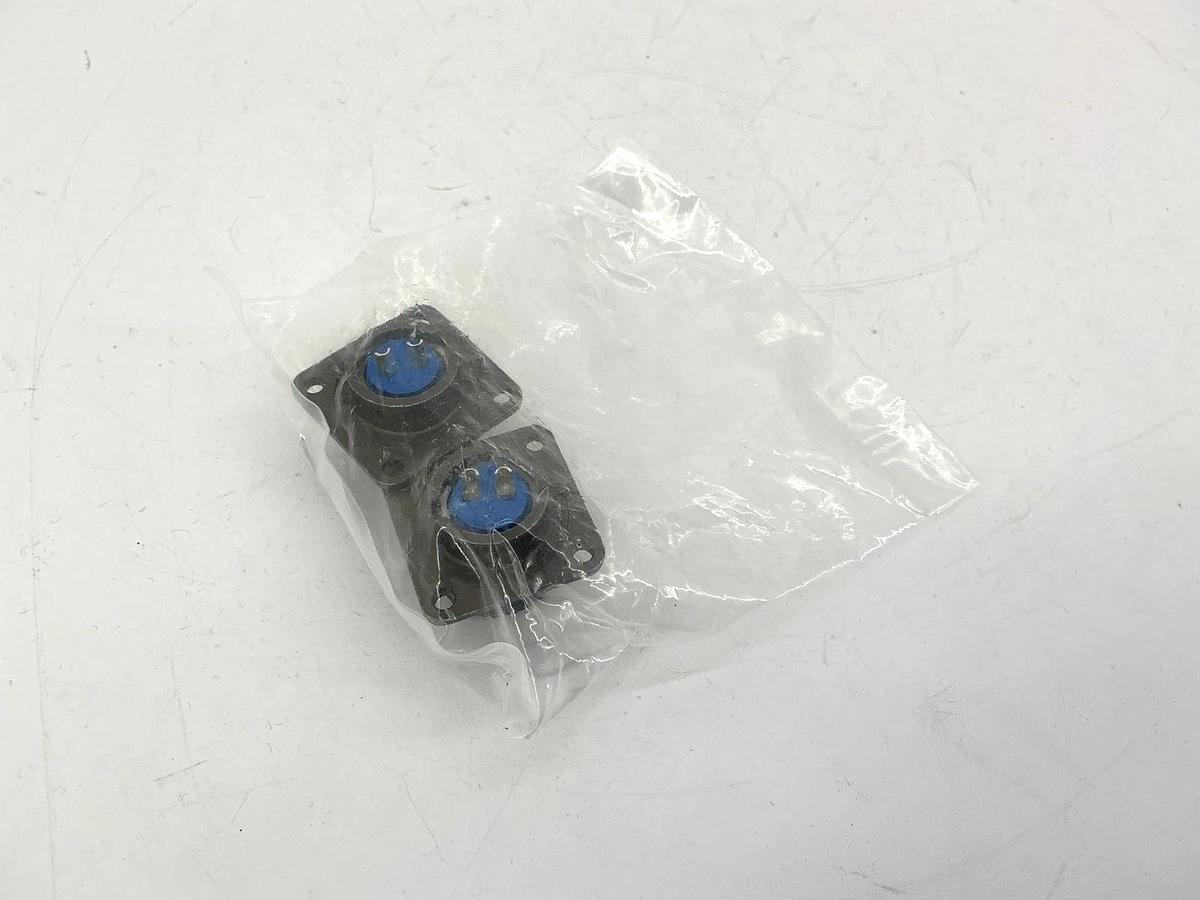 Lot of 2 New Amphenol 97-3102A14S-9PW Connector Receptacle Male 2-Pin