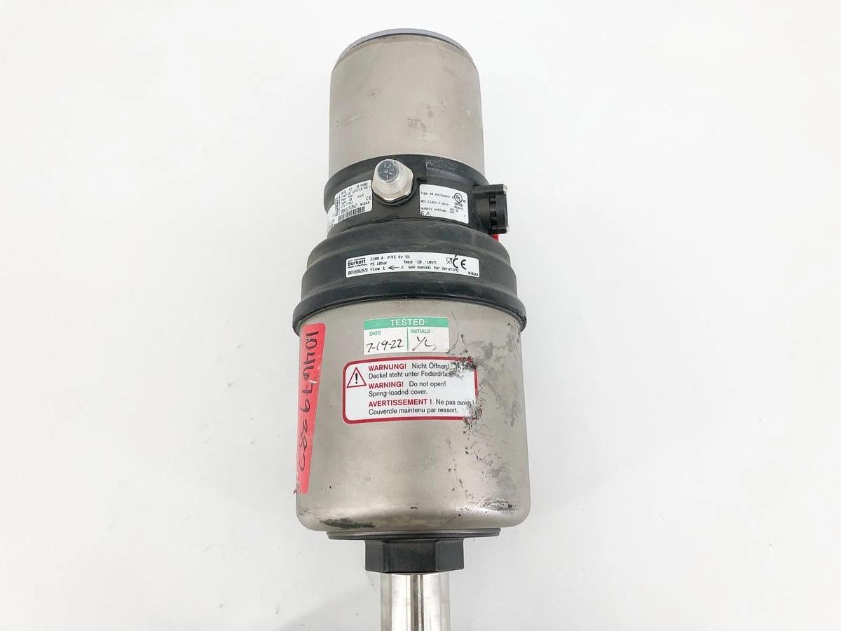 Used Burkert 00188269 Angle Seat Valve 2100 A PTFE Kv 55 PS 10bar