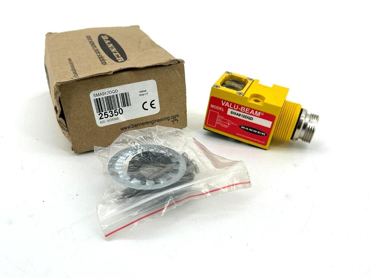 New Banner Engineering SMA912DQD Photoelectric Sensor 3Pin 130V 25350