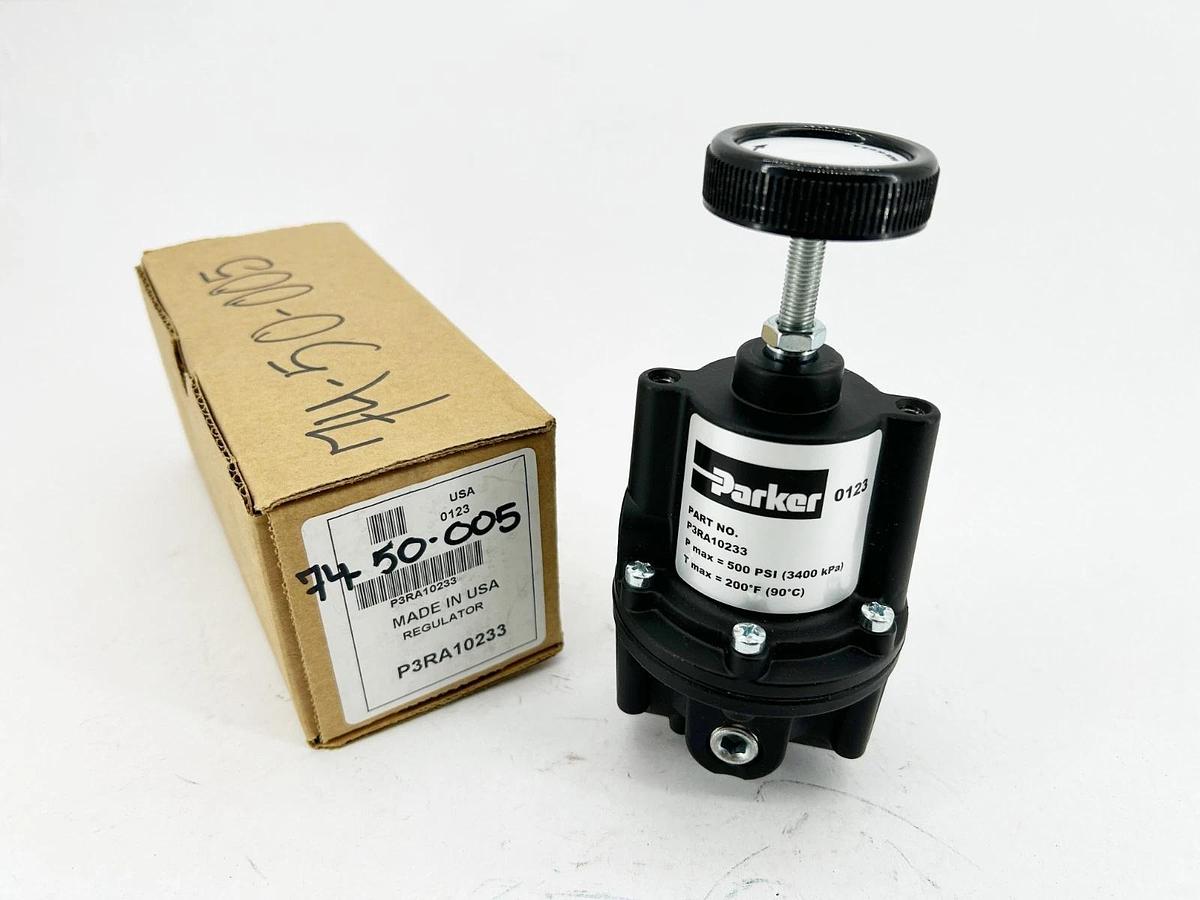 New Parker P3RA10233 Precision Regulator 3/8" NPT 500psi Max