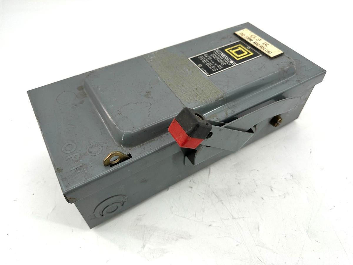 Used Square D H20F5791 Fusable Safety Disconnect 30A 600V 3P