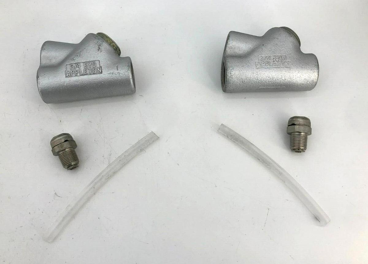 Lot of 2 New Appleton 3/4 EYD Conduit Sealing Fittings 3/4"