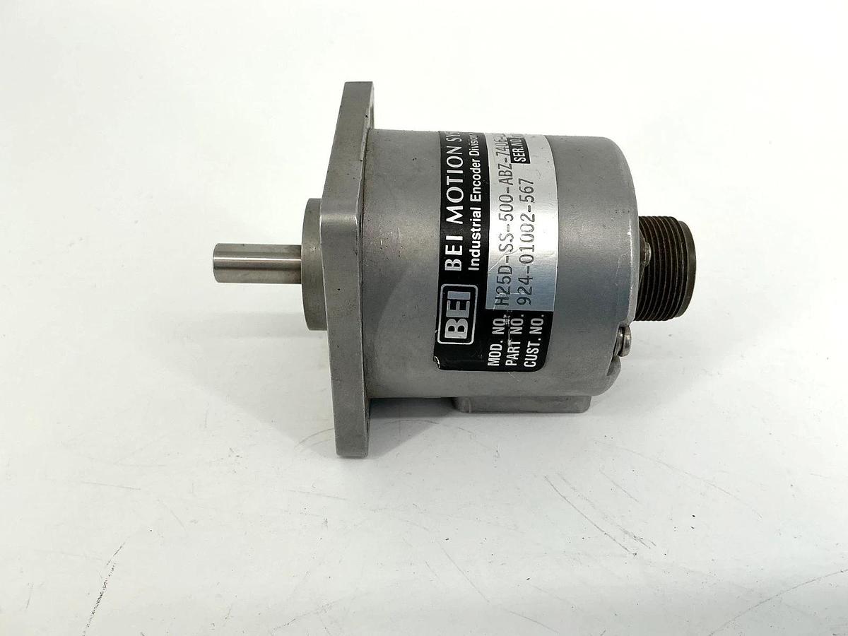 Used BEI H25D-SS-500-ABZ-7406-LED-EM16 Encoder 7 Pin