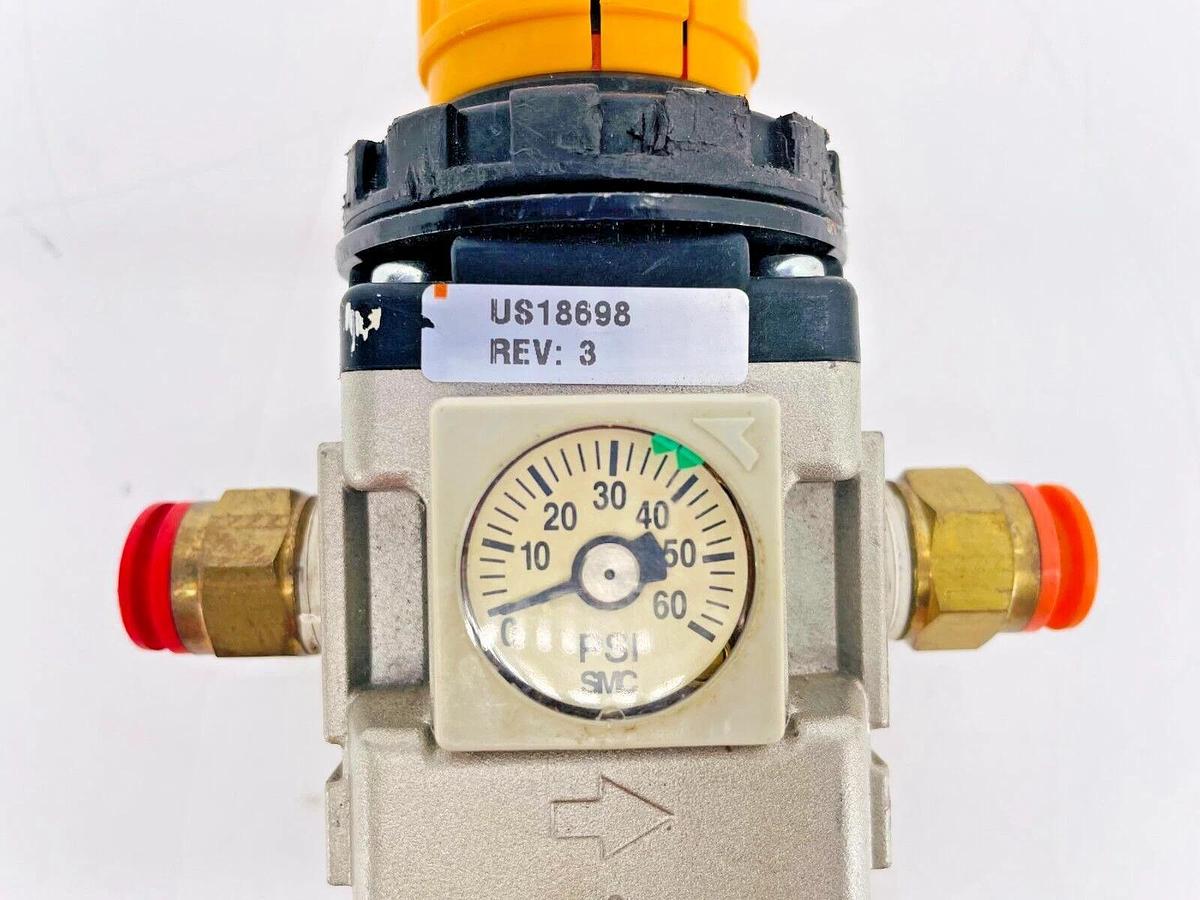 Used SMC US18698 Filter Regulator 0-60PSI