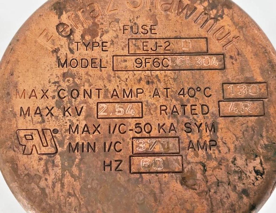 New Mersen 9F60LCL304 Fuse 2.54KV 4R Type EJ-2 Size D