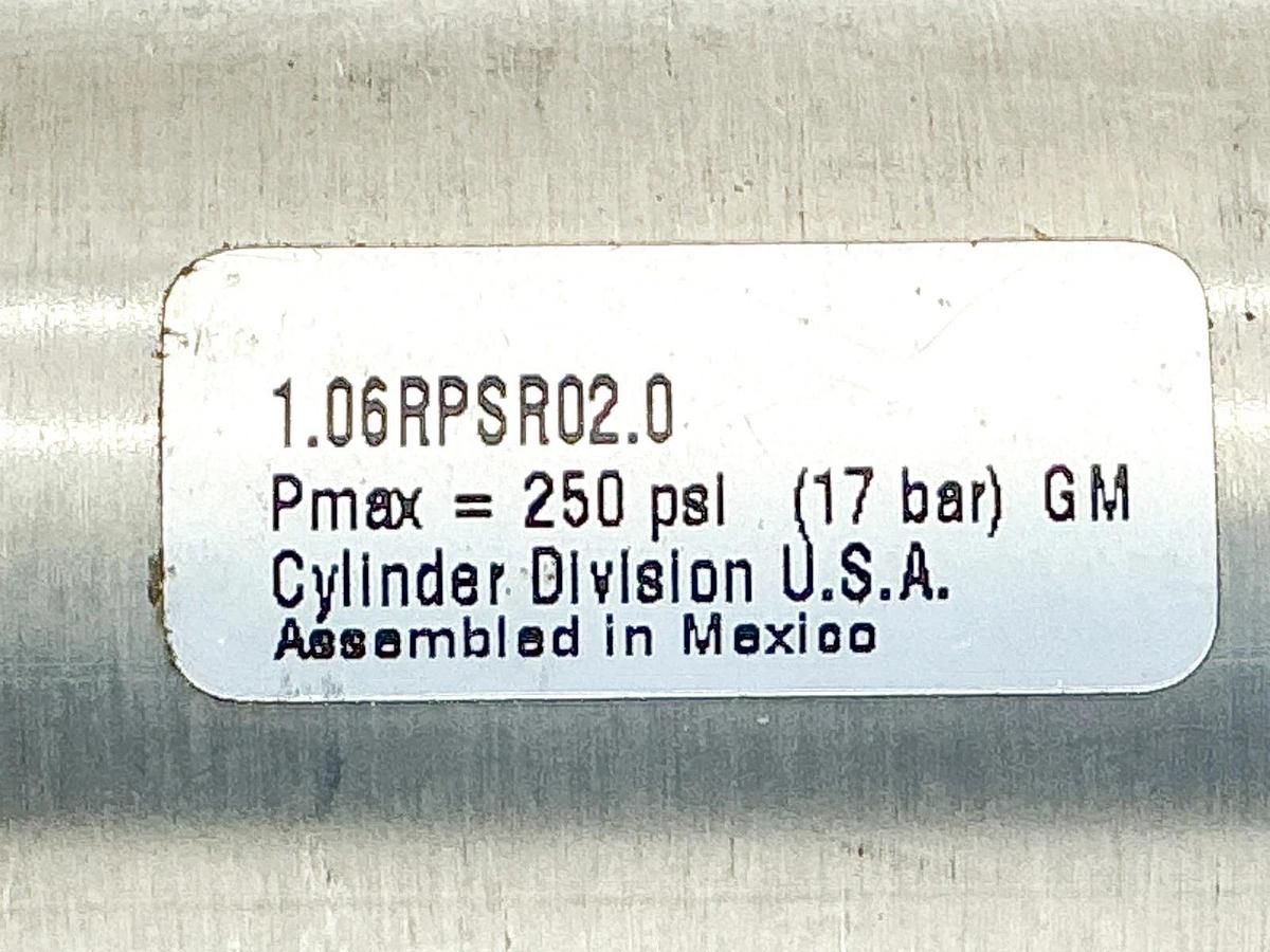 New Schrader Bellows 1.06RPSR02.0 Pneumatic Cylinder 250PSI 17 Bar