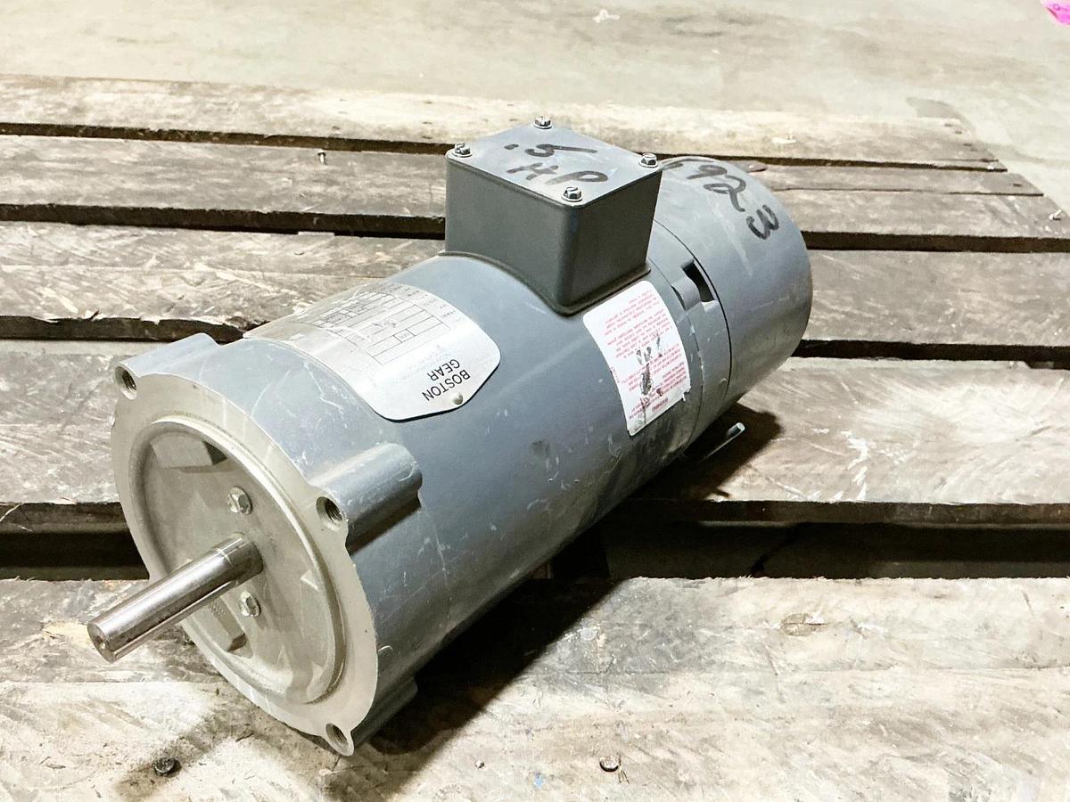 Used Boston Gear FYTB-B 34-2763-527-D Electric Motor 5HP 575V 3PH 56C Frame 1725RPM
