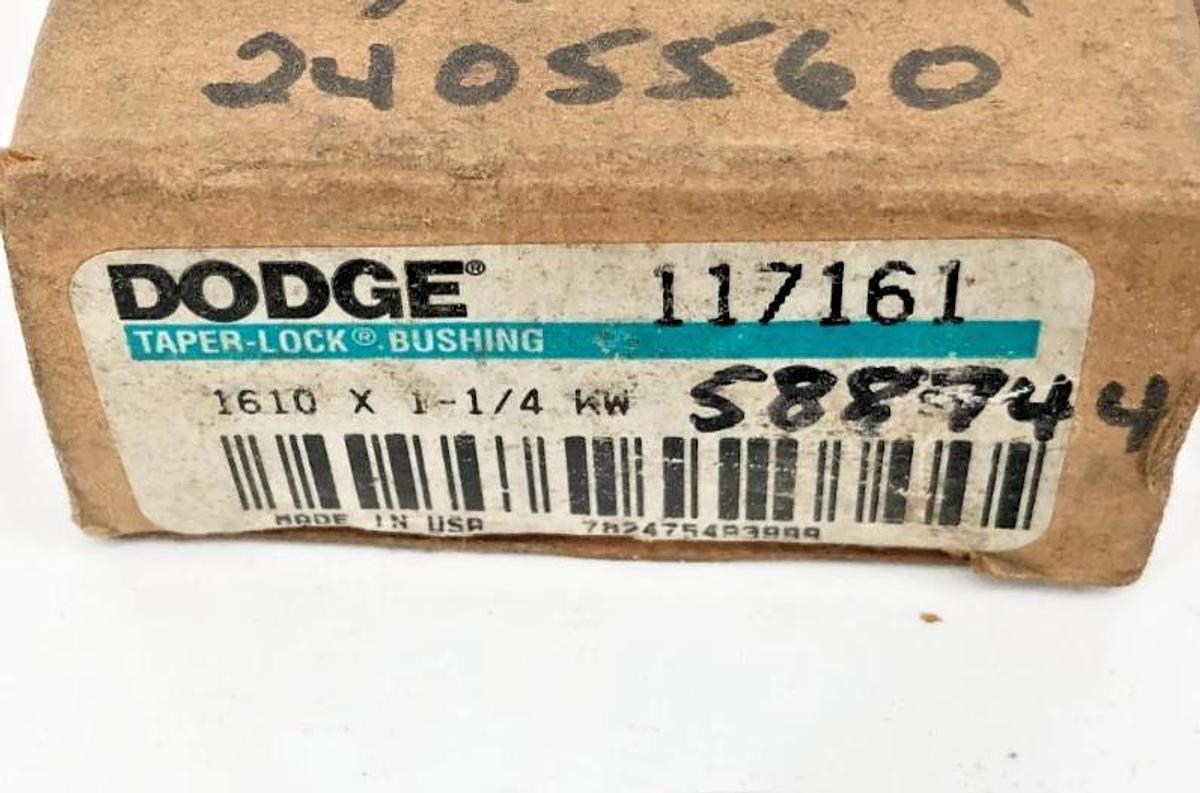 Lot of 2 New Dodge 1610 X 1-1/4 KW Taper Lock Bushings 117161