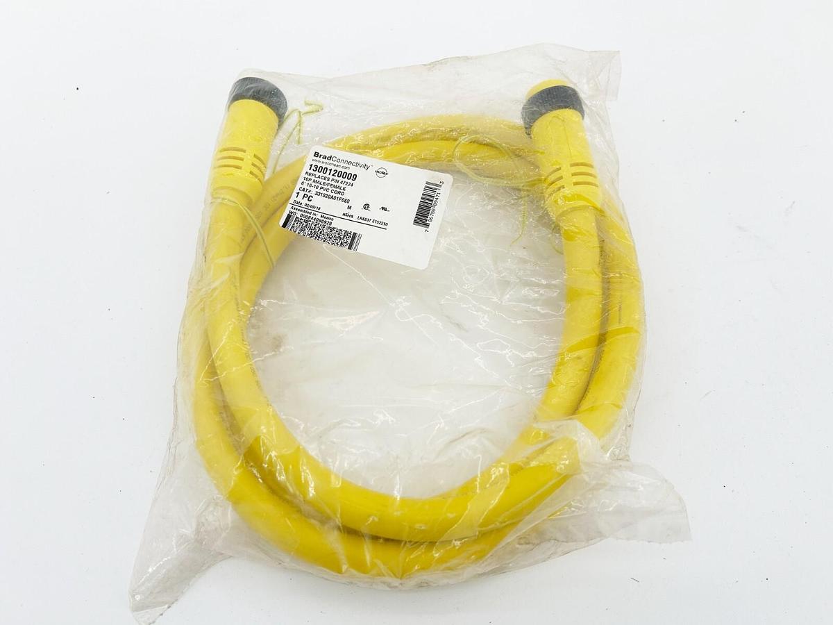 New Brad Connectivity 1300120009 10P Male/Female Cordset 6' 16-10 PVC